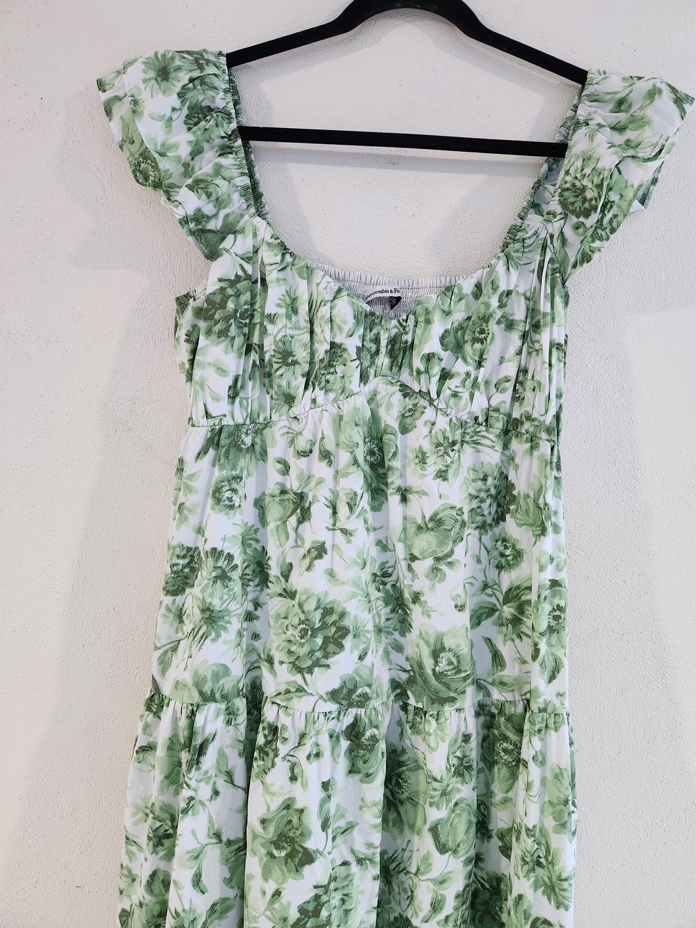 Abercrombie & Fitch Green Floral Tiered Maxi Dress - Picture 3 of 11